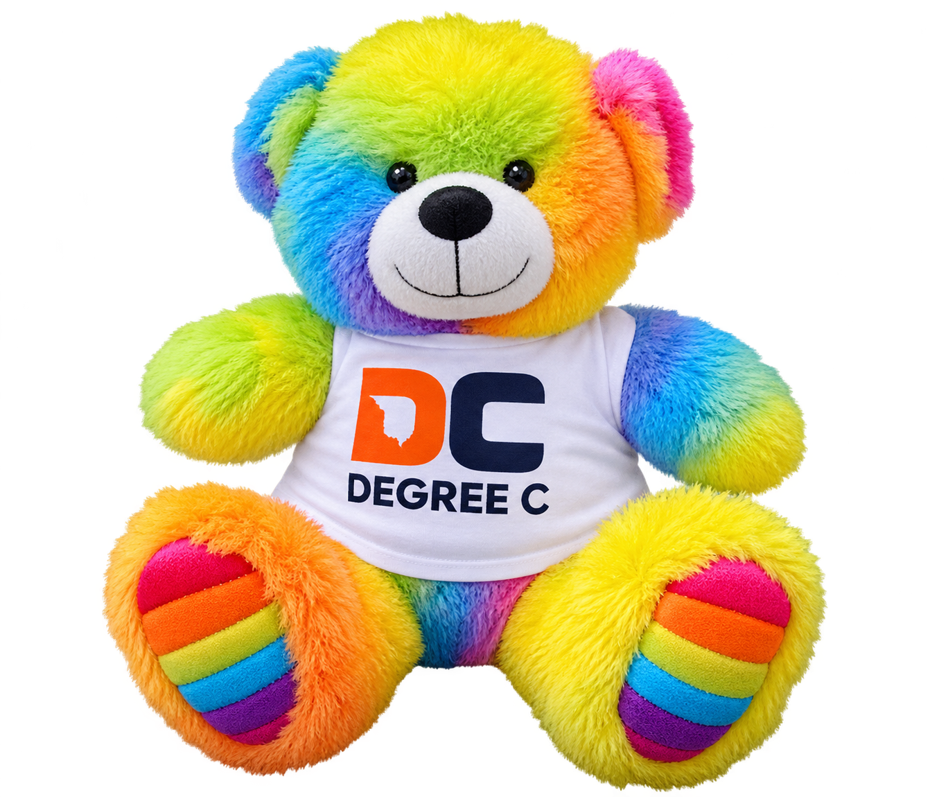 This year's teddy bear, wearing a Degree C t-shirt